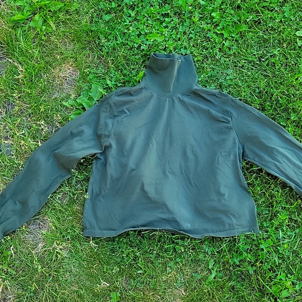 Green lands end turtleneck